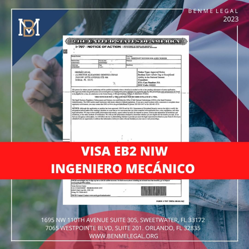 Visa EB2 NIW IngMecanico